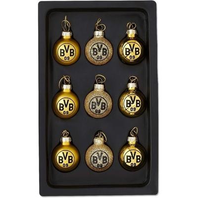 BVB Borussia Dortmund 19660700 - Mini Christbaumkugeln 9er Set, gold