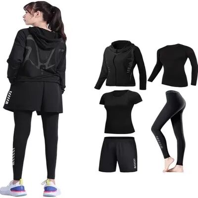 Fusion Finds Women's Quick Dry Workout Shirt Breathable Running And Fitness Training Top xl black