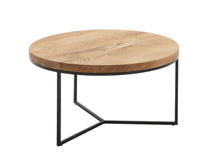 Table basse ronde Ossofo 80 x 45cm Marron/Noir