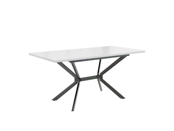 Odikalo Esstisch Teetisch Erweiterbarer Rechteckiger Weißer Esstisch 120/160*80cm