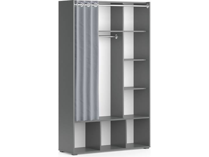 Armoire Vicco Luigi Gris 38x178.1cm avec tringle à rideaux\, Model 40590
