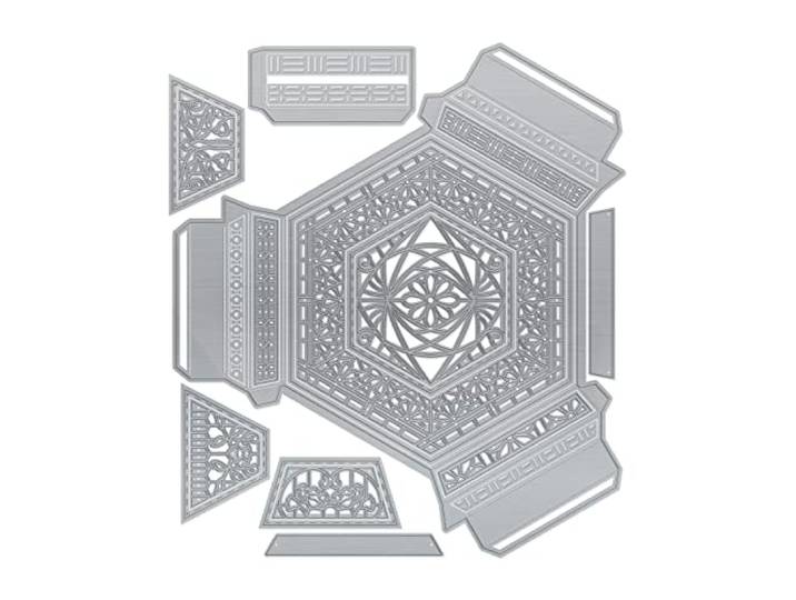 Tonic Studios Dimensions die set crystal container Hexagon base