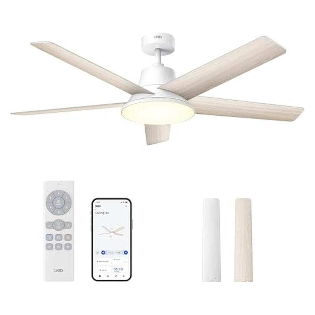 Dreo Ventilatore da Soffitto Intelligente con Luci (DR-HCF001S White)