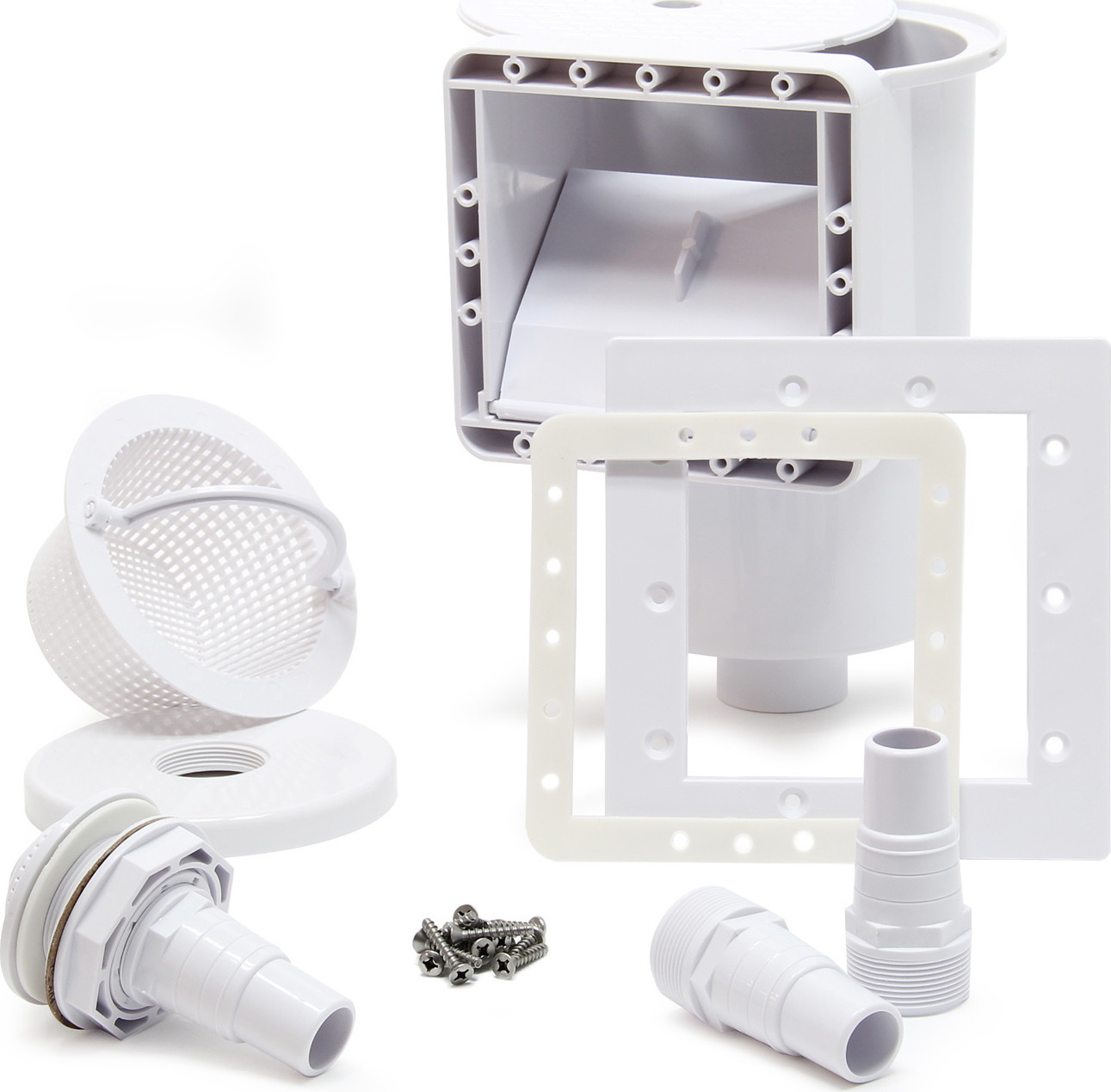 Wiltec Skimmer Set met inlaatmondstuk en grote vuilopvangbak