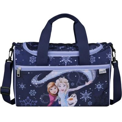 Sporttasche SCOOLI "Jurassic World", Kinder, Gr. B/H/T: 35cm x 23cm, blau (frozen), Polyester, Taschen Sporttasche