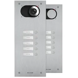 Comelit IX0105 Frontplatte Switch, 5 Teilnehmer, 1-reihig, V4A
