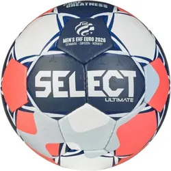 Select Ultimate EHF Euro 2026 Handball Spielball - weiß/blau/oran
