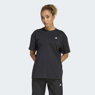 T-Shirt ADIDAS PERFORMANCE "PRIMELIFT ESSENTIALS WORKOUT OVERSIZED", Damen, Gr. M, schwarz, Obermaterial: 74% Baumwolle, 26% Polyester, Rundhals, Shirts T-Shirt