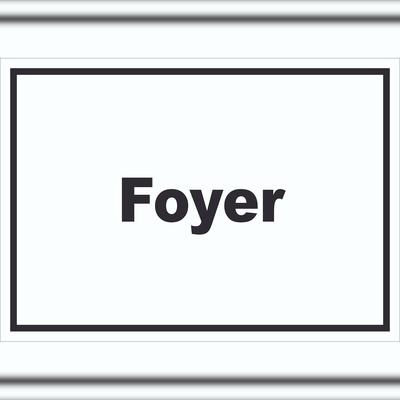 HB-Druck Foyer Schild mit Text Eingangshalle Empfangshalle waagerecht A4 (210x297mm)