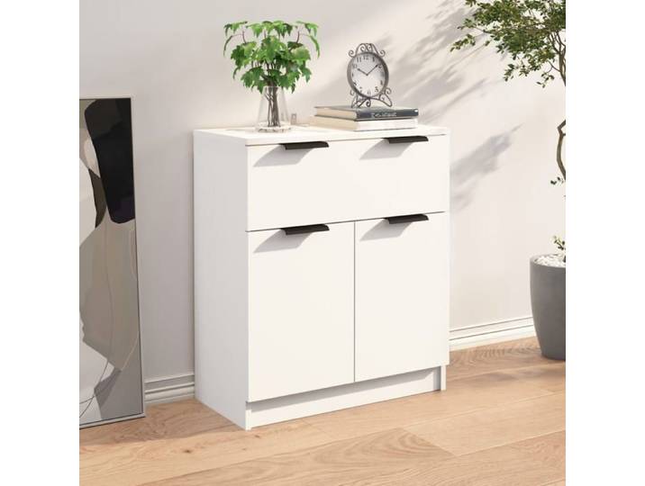 MGH - TOP Buffet de rangement - Cabinet/Commode Bois - Blanc 60x30x70 cm - Bois d'ingénierie LV1308
