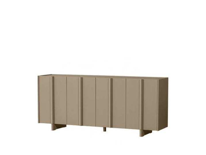 WOOOD Basu Dressoir - Grenen - Mud - 85x200x46