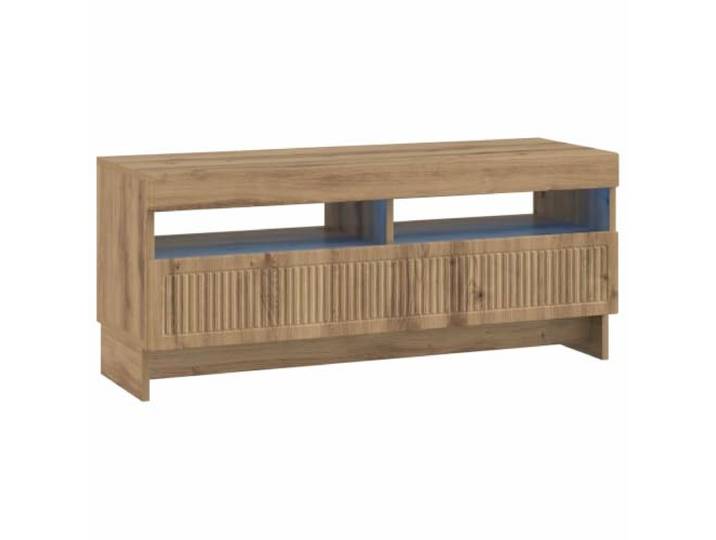 GKHPYURE LED-Fernsehschrank aus Holz, moderne, handwerkliche Eiche Flexible LED-Leuchten, 90 ° umkehrbare Anschlüsse, großer Raum, Verwendung im Innenbereich, Montage erforderlich