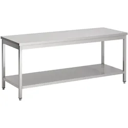 Combisteel Arbeitstisch mit Grundboden aus Edelstahl 1400x700x900mm