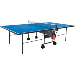 Sponeta Outdoor Tischtennisplatte mit Schlägerset und Abdeckhülle blau