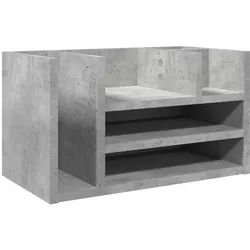 Helloshop26 - Büroschrank-Organizer 44,5 x 24 x 25 cm Holzwerkstoff Betongrau