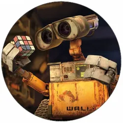 Essbares Papier „Wall‐I“ und Rubik’s Cube, 19,5 cm