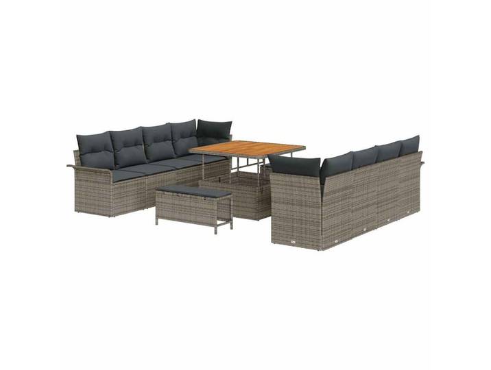 vidaXL Loungesofa Garten-Sofa-Set Grau