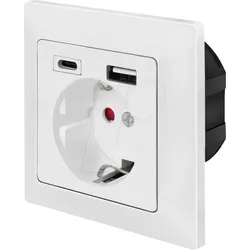LOGILINK PA0262 - Unterputz-Steckdose mit 2 USB Ladebuchsen