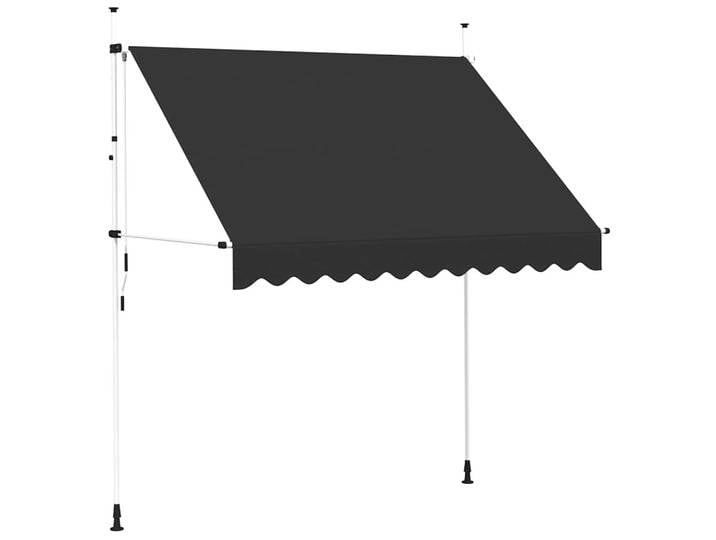 Auvent rétractable manuel 250 cm Anthracite pour extérieur, jardin, balcon, fenêtre, terrasse, décoration