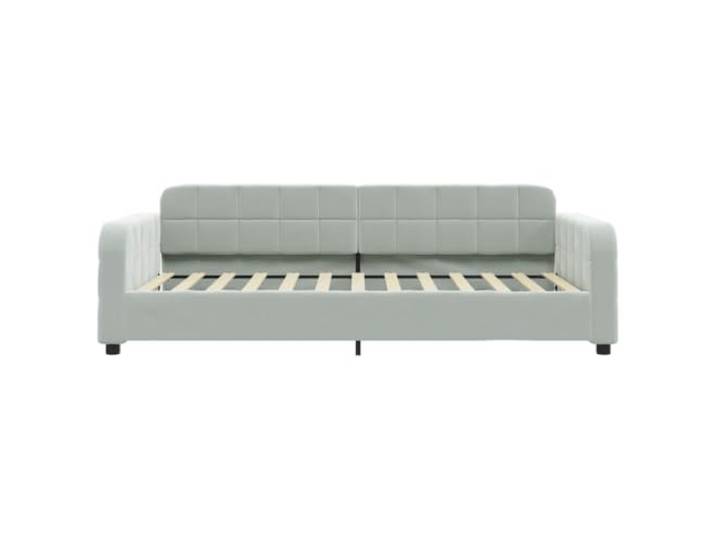 KTHLBRH Ausziehbares Schlafsofa schwarz mit 2 Matratzen 100 x 200 cm Weicher Samt, Gestell aus Holz und Metall, modernes Design, Lattenrost im Lieferumfang enthalten