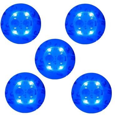 Uplift Picks Light Up Coasters 3 Mode Battery Powered Drink Pads blue (5 Pcs) 60mm (with Battery)