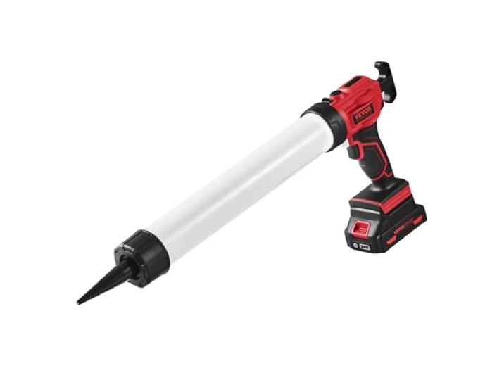 VEVOR Pistolet à Cartouche Électrique sans Fil 600 mL Pistolet à Mastic 20 V Pistolet à Calfeutrer à Batterie 2\,0 Ah 4 Vitesses Réglables Anti-goutte Chargeur Rapide pour Calfeutrer\, Remplir\, Sceller
