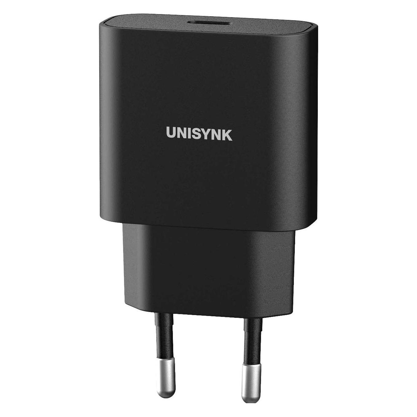 Unisynk USB-C Wall Charger EU PD 20W Black (20 W, 1 Port) (10391)