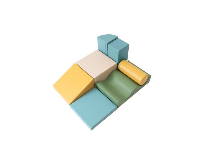IGLUSoftplay IGLU SET 34 Discoverer - Pastell/Beige/Grün/Honig Schaumstoffbausteine Spielbauklötze, Herkunft: Lettland, 12 Monate Garantie, Gewicht (brutto/netto): 5