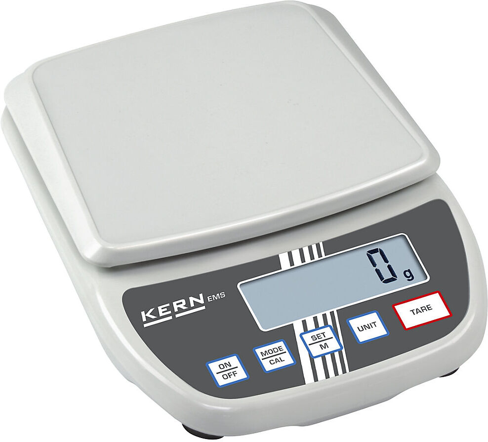 Kompaktwaage, für Schul- und Lehrbetrieb, Wägebereich bis 6 kg, Ablesbarkeit 0,1 g, Wägeplatte 175 x 190 mm KERN
