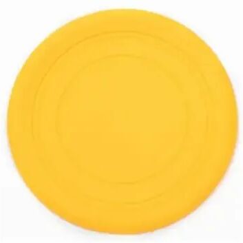 The Handy Homestead Soft Silicone Dog Flying Disc Fetch Toy For Training And Active Play yellow