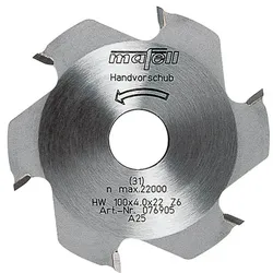 Mafell Scheibenfräser 100 x 22 Z 6  Lamellen Nutfräse LNF 20 Flachdübel 076905