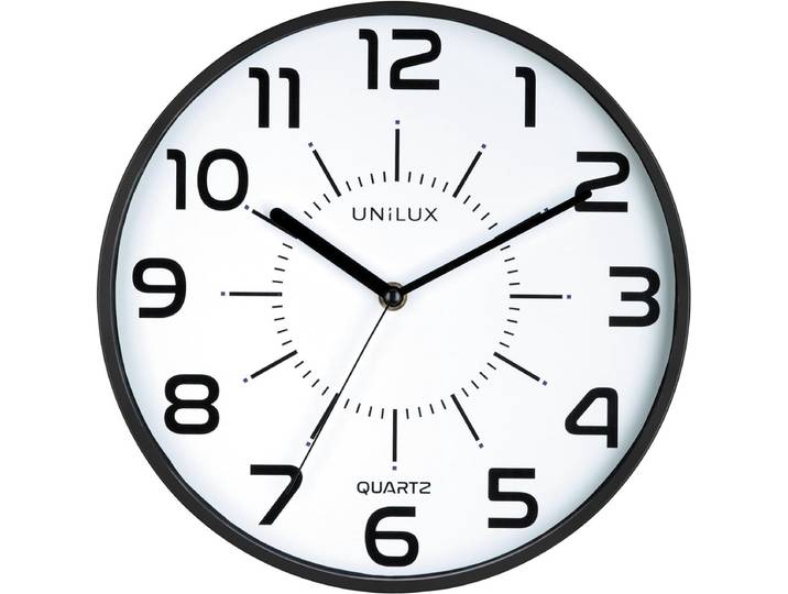 Unilux Pop klok - zwart - Ø 28 - rond - stil