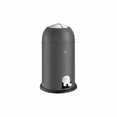 Wesco Tretmülleimer Kickmaster Junior Graphit matt, Abfalleimer, Stahlblech, 12 L, 8012195