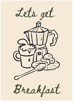 Inspired Living Coffee Diver Coffee Wall Art Canvas Print For Kitchen And Coffee Bar 10 20x30cm Unframed