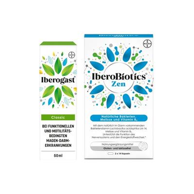 Iberogast Classic Flüssigkeit zum Einnehmen & Iberobiotics Zen 1 St Kombipackung
