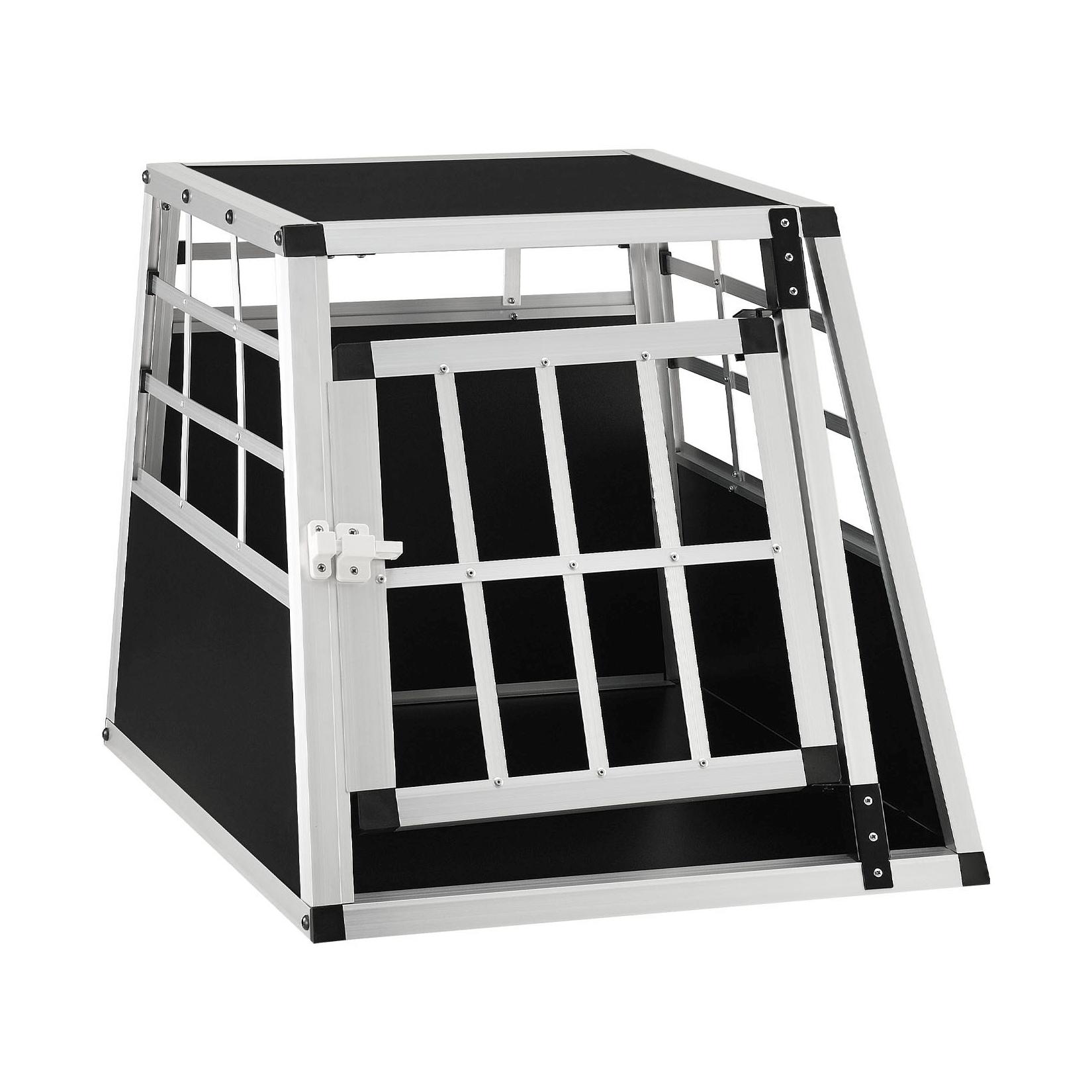 Juskys Alu Hundetransportbox M - 69×54×50 cm verschließbar & pflegeleicht - Hundebox für Hunde