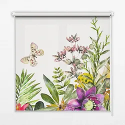INNENROLLO - Fensterrollo - Rollo - 100x140 cm - Blumen
