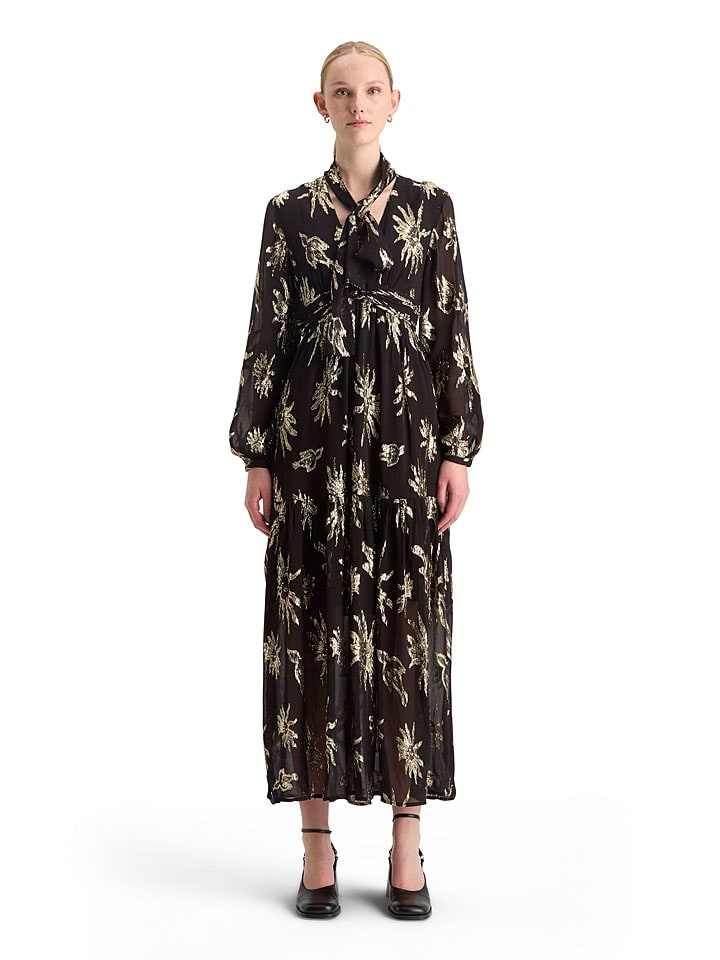 Scotch & Soda Kleid in Schwarz/ Gold - 36