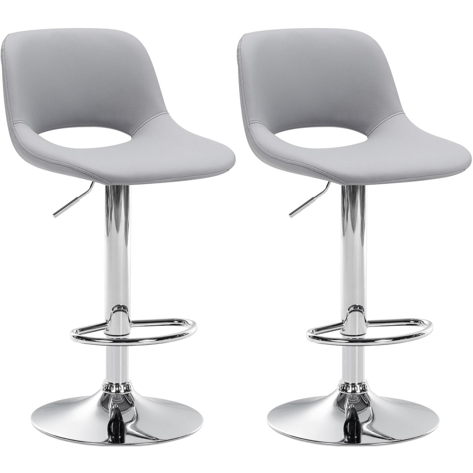 CLP 2er Set Barhocker Camden I Kunstleder-Bezug