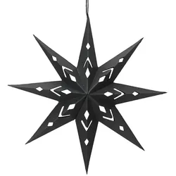 Decoris Weihnachtsdeko Papierstern schwarz -  FSC 100 %