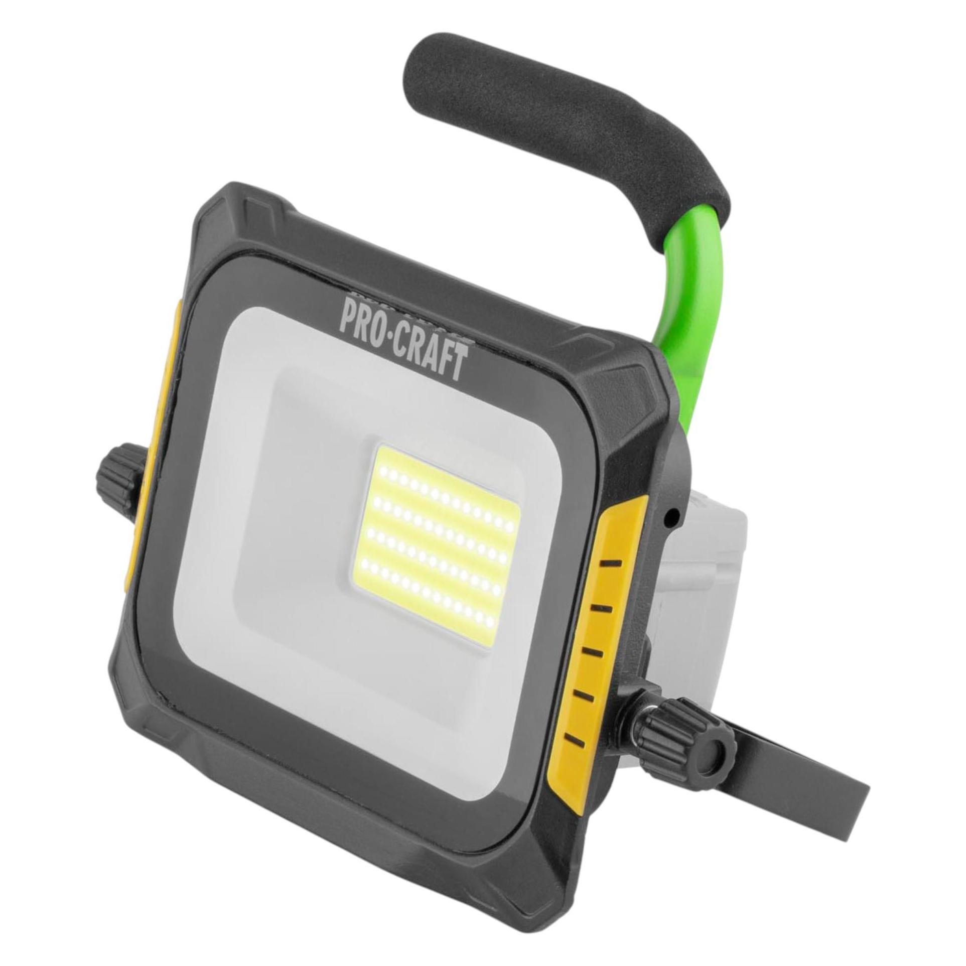 Procraft LP20 Akku LED Strahler 20 V IP 20 + 1x Akku 2,0 Ah - ohne Ladegerät (LP20)