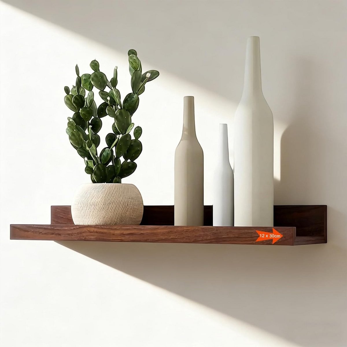 Houten Hoekwandplank voor Wandmontage - Organizer voor Slaapkamer, Keuken of Badkamer