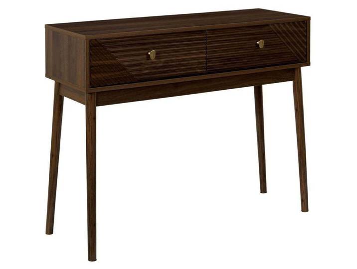 Console - HOME DECO FACTORY - TIFFANY - Rétro-Chic - Bois Foncé - Marron