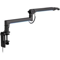 Mikrofonhalterung Broadcast Low Profile RGB Boom Arm schwarz, für Mikrofone bis 2kg, LED-Hintergrundbeleuchtung