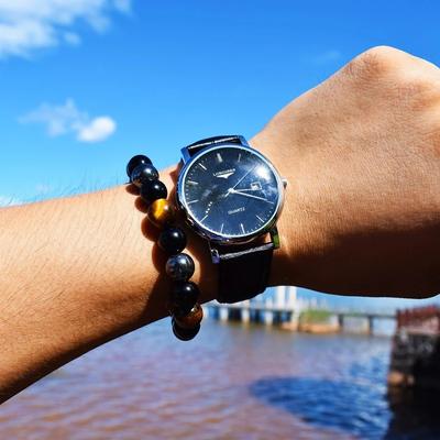 Natural Black Obsidian Hematite Tiger Eye Bead Bracelet, Health & Protection Jewelry For Men & Women Natural Black Obsidian Hematite Tiger Eye Bead Bracelet, Health & Protection Jewelry For Men & Women