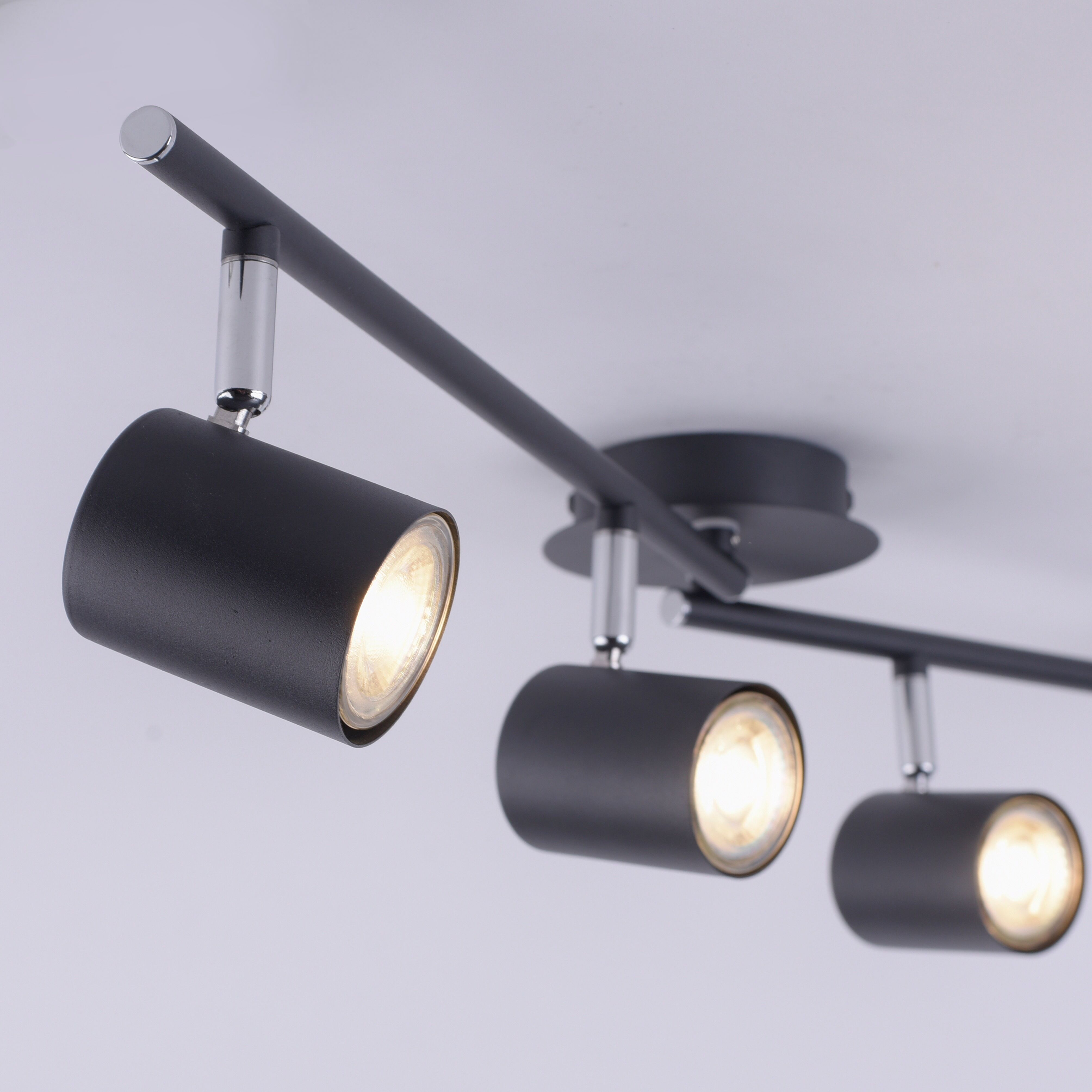 JUST LIGHT LED Deckenleuchte "TARIK", grau (anthrazit), 4, 1 Stk., Leuchten, LED, LED Deckenleuchte