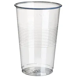Papstar 216 Trinkbecher, PP 0,5 l Ø 9,5 cm · 13,7 cm transparent