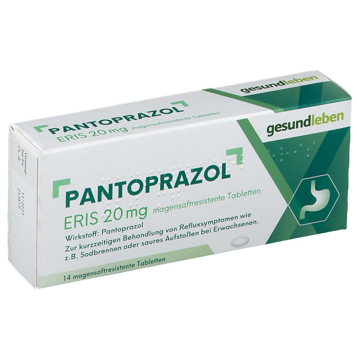 Pantoprazol Eris 20 mg magensaftres.Tabletten 14 St Tabletten magensaftresistent