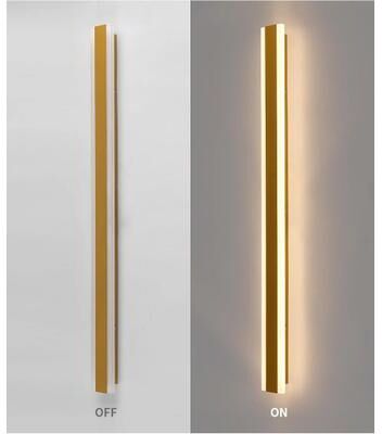 Uplifted Goods Modern Outdoor Wall Sconce Lighting gold dimming With Remote 180x8 Cm