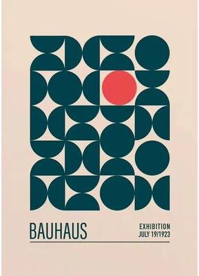 Uplift Picks Abstract Bauhaus Wall Art Orange Geometric Canvas Poster Decor 16 30x40 Cm no Frame